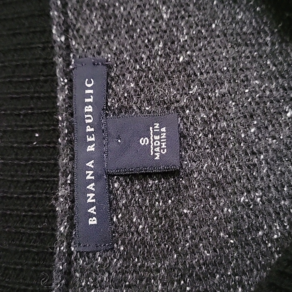 Banana Republic Merino Wool Silk Blend Speckled Zip Up Cardigan Sweater - Picture 3 of 9